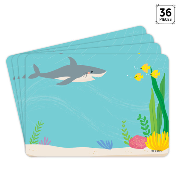 Sea Friends Labels, 36 Per Pack, 3 Packs Sea Friends Labels, 36 Per Pack, 3 Packs