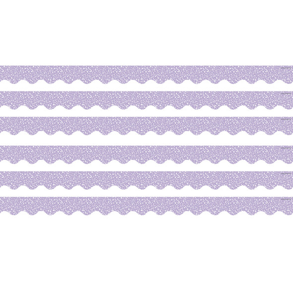 Composition Purple Scalloped Border Trim, 35 Feet Per Pack, 6 Packs