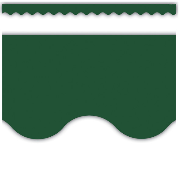 Pine Green Scalloped Border Trim, 35 Feet Per Pack, 6 Packs