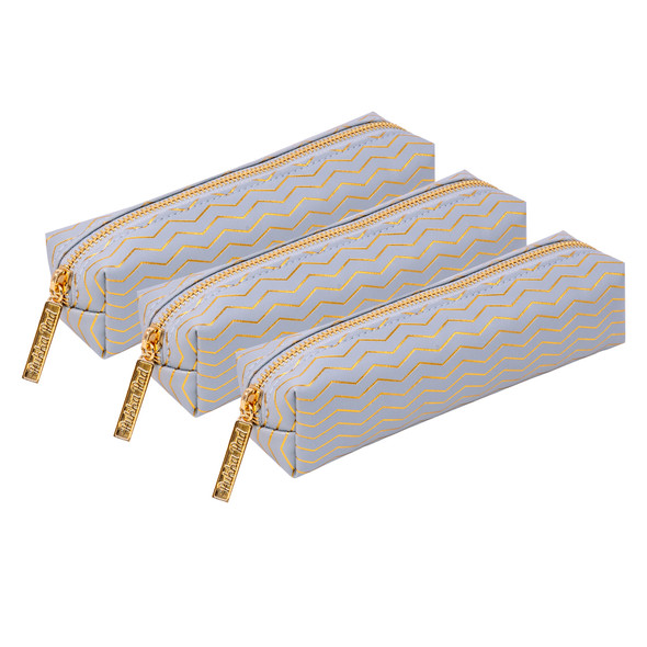 Pencil Case, Haze, Blue, Pack of 3