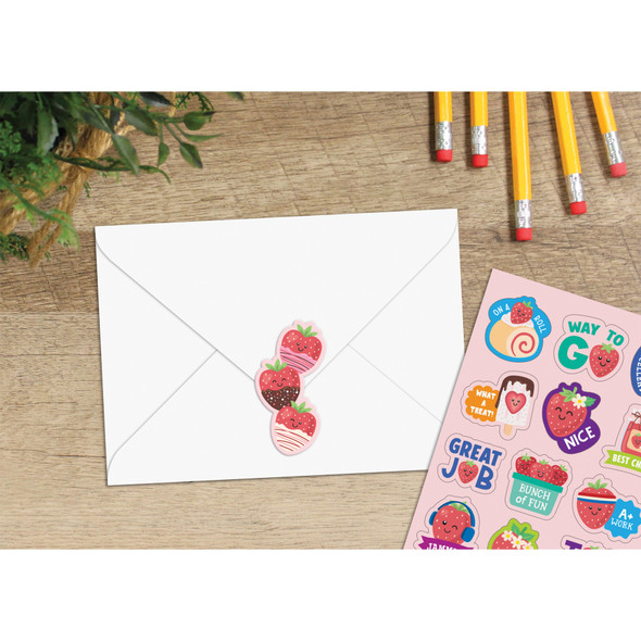 Strawberry Smelly Stickers, 114 Per Pack, 6 Packs