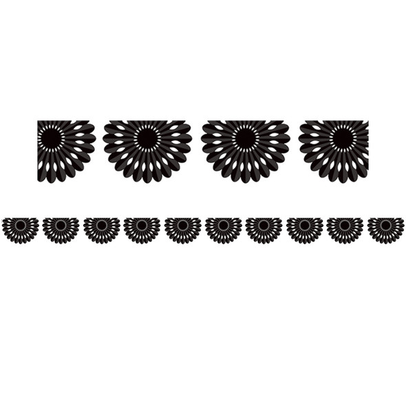 Black and White Fiesta Die-Cut Border Trim, 35 Feet Per Pack, 6 Packs