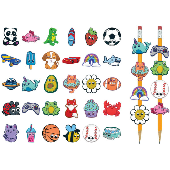Pencil Charms, 60 Per Set, 3 Sets