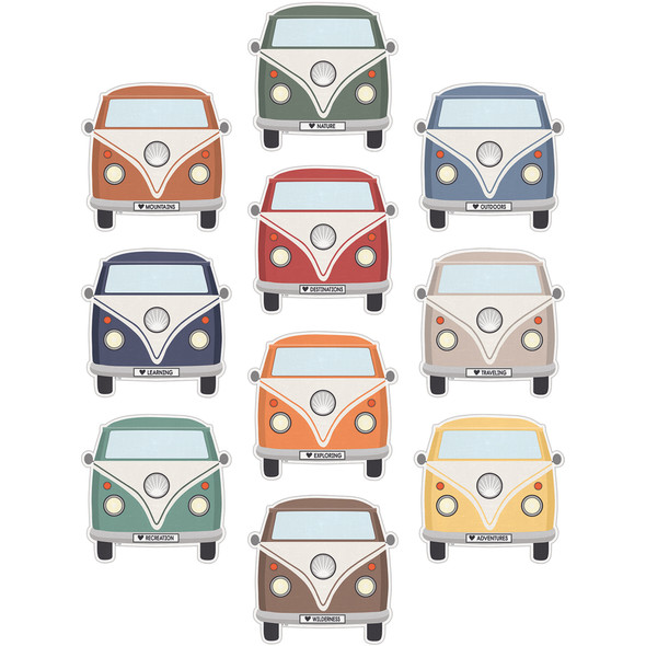 Moving Mountains Road Trip Camper Vans Accents, 30 Per Pack, 3 Packs
