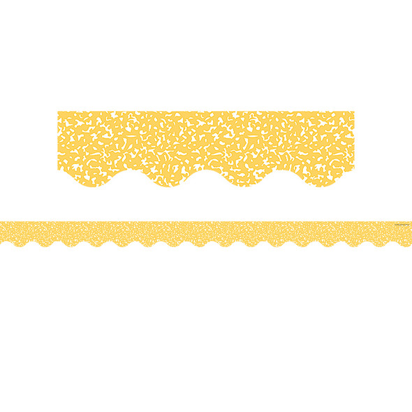Composition Yellow Scalloped Border Trim, 35 Feet Per Pack, 6 Packs