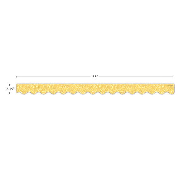 Composition Yellow Scalloped Border Trim, 35 Feet Per Pack, 6 Packs