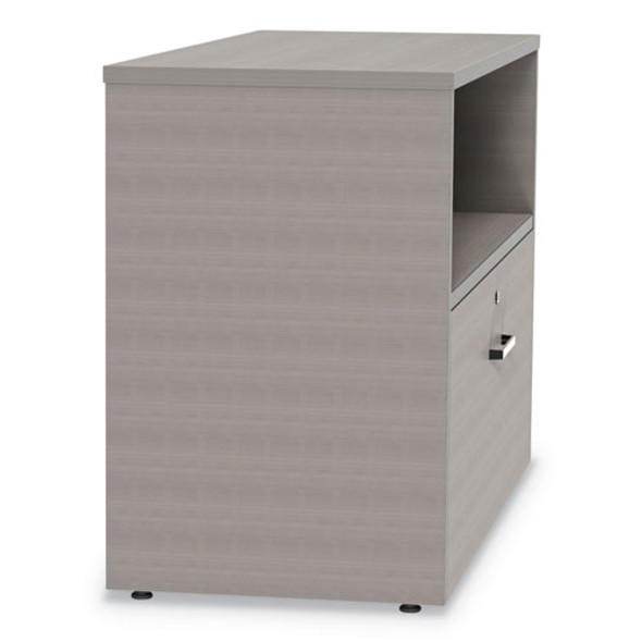 Urban Series Cabinet Credenza Pedestal with Lateral File, 35.25w x 15.25d x 23.75h, Ash