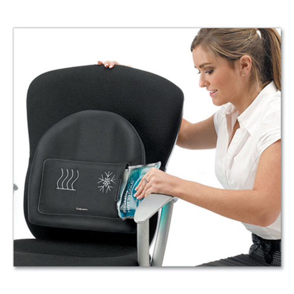 Heat and Soothe Back Support, 14.5 x 3 x 13.63, Black