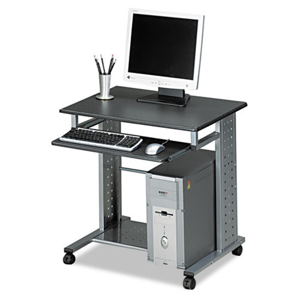 Empire Mobile PC Cart, 29.75" x 23.5" x 29.75", Anthracite/Silver