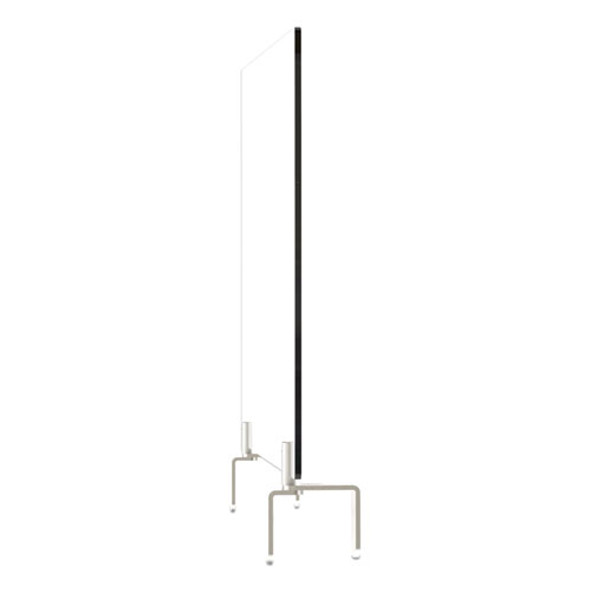 Clear Partition Extender with Attached Clamp, 42 x 3.88 x 30, Thermoplastic Sheeting