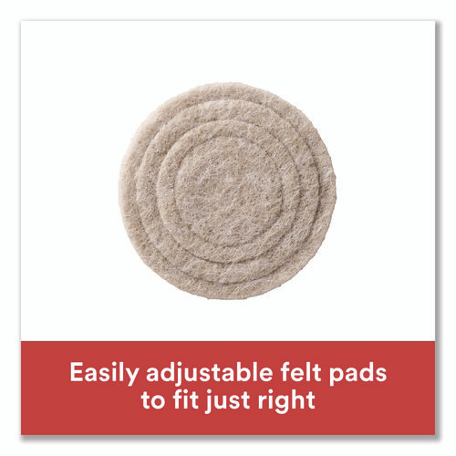 Custom Fit Felt Pads, 1.5" dia, Beige, 30/Pack