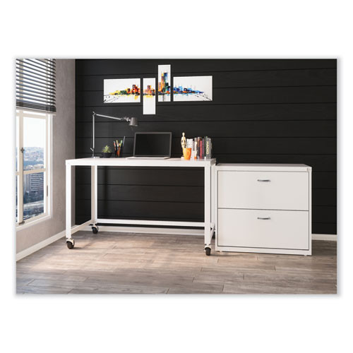 RTA Mobile Desk, 47.45 x 23.88 x 29.6, White