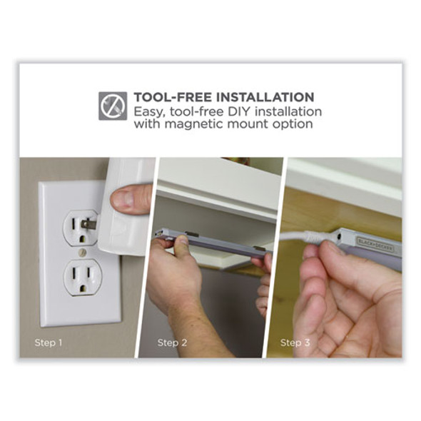 LED Dimmable Under Counter Lighting with Motion Sensor and Magnetic Option Three-Bar Kit, 0.78w x 0.39h