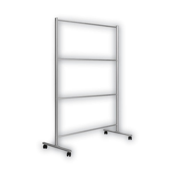 Protector Series Mobile Glass Panel Divider, 49 x 22 x 81, Clear/Aluminum Protector Series Mobile Glass Panel Divider, 49 x 22 x 81, Clear/Aluminum