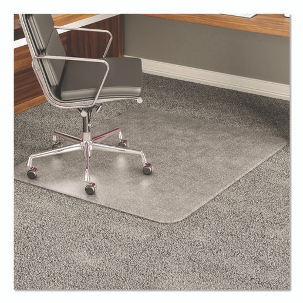 ExecuMat All Day Use Chair Mat for High Pile Carpet, 46 x 60, Rectangular, Clear
