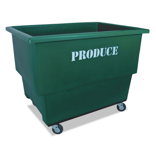 Produce Cart, Plastic, 1 Bin, 800 lb Capacity, 46" x 30.5" x 37", Green