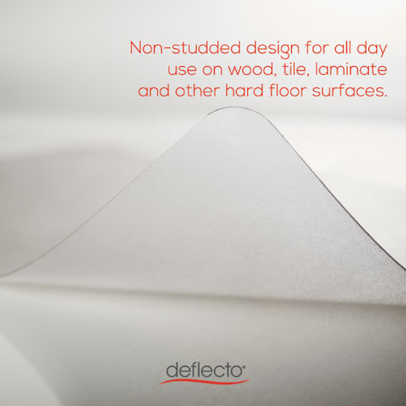 All Day Use Chair Mat - Hard Floors, 45 x 53, Rectangle, Clear