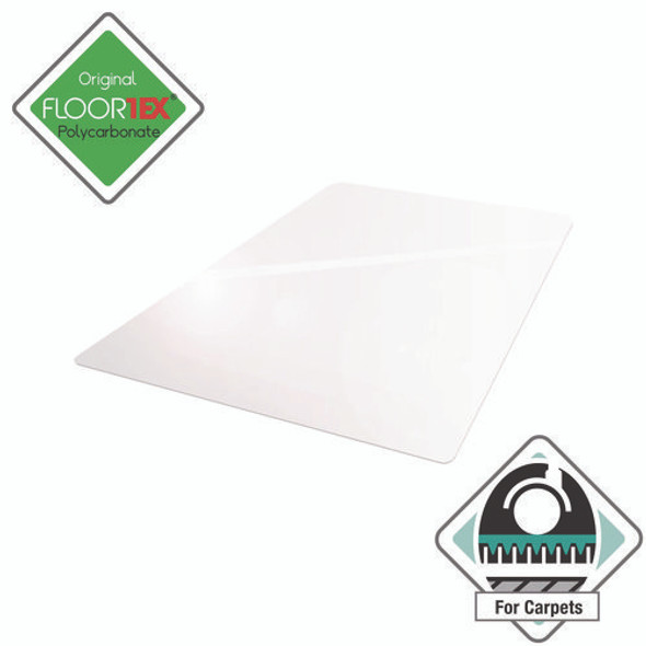 Cleartex Ultimat Polycarbonate Chair Mat for Low/Medium Pile Carpet, 35" w x 47" l, Clear