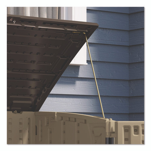 Horizontal Storage Shed, 4 ft 5" x 2 ft 8.5" x 3 ft 9.5", Sand/Slate