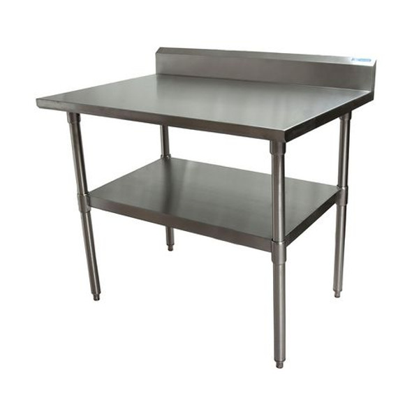 Stainless Steel 5" Riser Top Tables, 48w x 30d x 39.75h, Silver, 2/Pallet