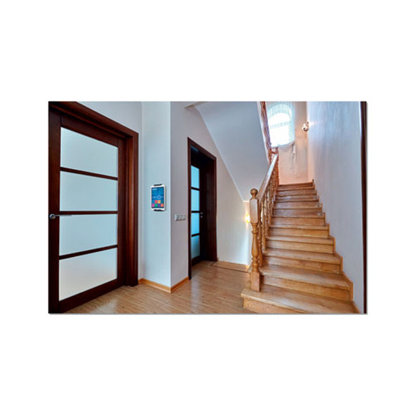 Wall-Mounted Tablet Holder, Silver/Charcoal Gray