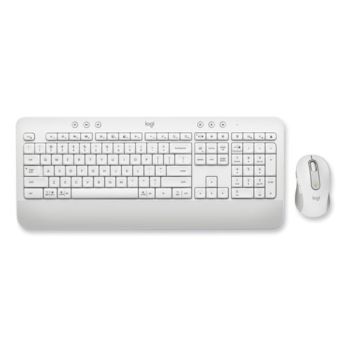 Signature MK650 Wireless Keyboard and Mouse Combo for Business, 2.4 GHz Frequency/32 ft Wireless Range, Off White