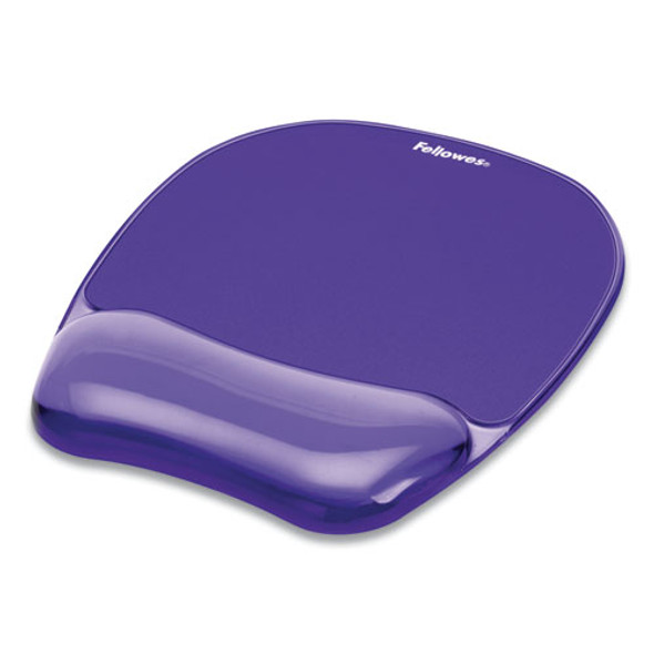 Gel Crystals Mouse Pad with Wrist Rest, 7.87 x 9.18, Purple