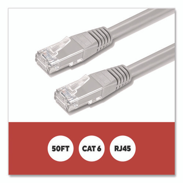 CAT6 Ethernet Cable, 50 ft, Gray