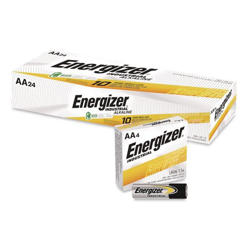 Industrial Alkaline AA Batteries, 1.5 V, 24/Box
