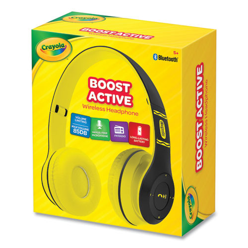 Boost Active Wireless Headphones, Black/Yellow