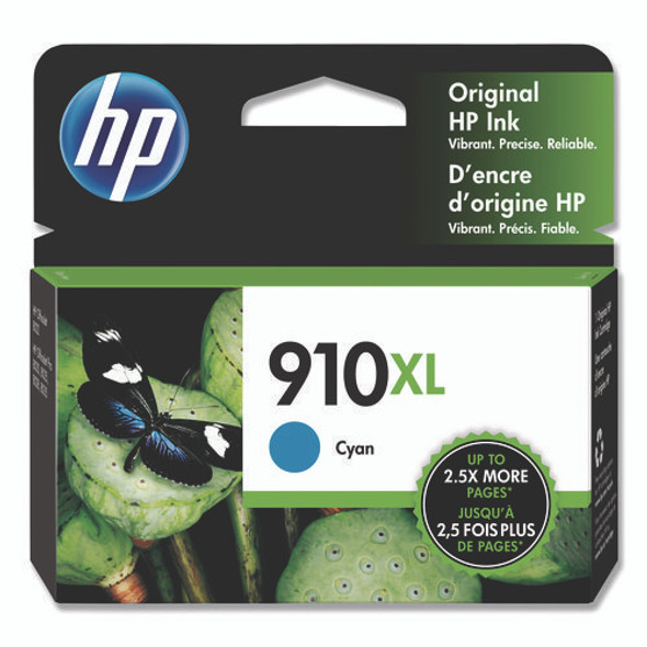 HP 910XL, (3YL62AN) High-Yield Cyan Original Ink Cartridge