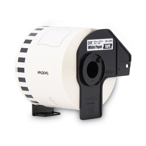 Continuous Paper Label Tape, 2.4" x 100 ft Roll, White