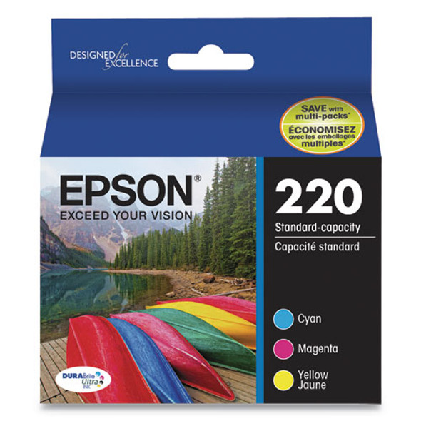 T220520-S (220) DURABrite Ultra Ink, 165 Page-Yield, Cyan/Magenta/Yellow