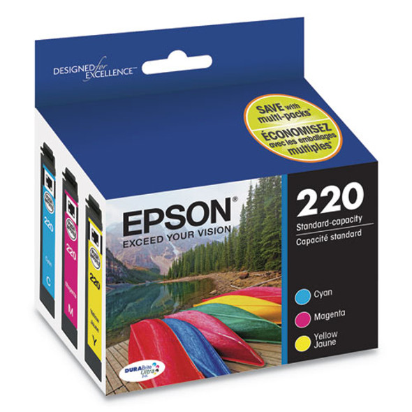 T220520-S (220) DURABrite Ultra Ink, 165 Page-Yield, Cyan/Magenta/Yellow