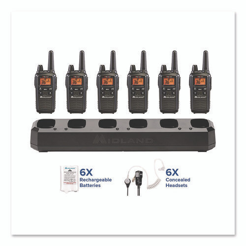 Biztalk Two-Way Business Radio Bundle, 36 Channels, 6/Pack