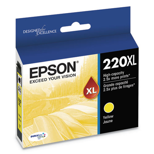 T220XL420-S (220XL) DURABrite Ultra High-Yield Ink, 450 Page-Yield, Yellow