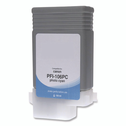 Compatible Photo Cyan Ink, Replacement for PFI-106 (6625B001AA), 130 mL