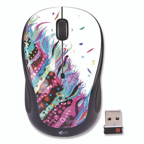M325 Wireless Mouse, 2.4 GHz Frequency/30 ft Wireless Range, Left/Right Hand Use, Celebrate