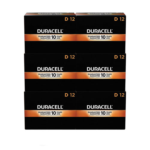 CopperTop Alkaline D Batteries, 72/Carton