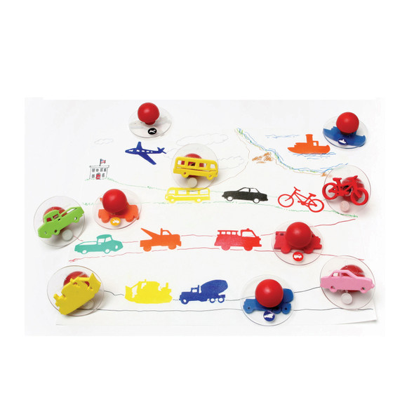 Giant Stampers - Transportation Vehicles - Set 1 - Set of 10 Giant Stampers - Transportation Vehicles - Set 1 - Set of 10