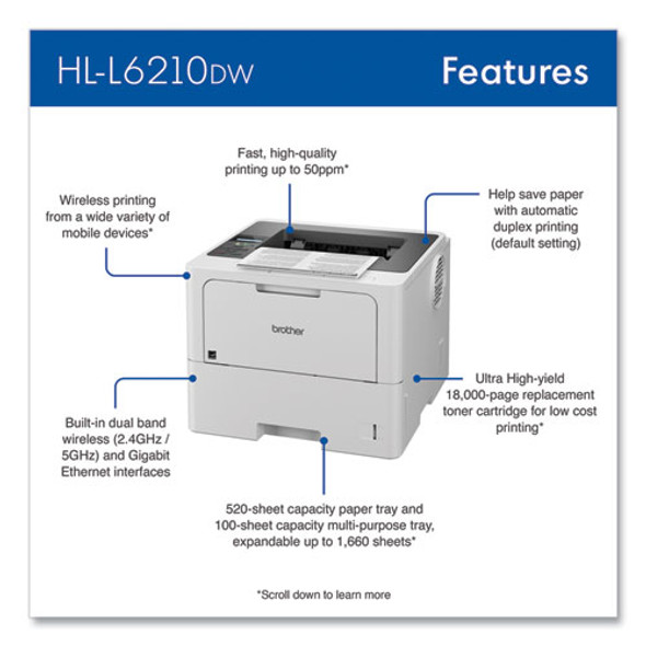 HL-L6210DW Business Monochrome Laser Printer
