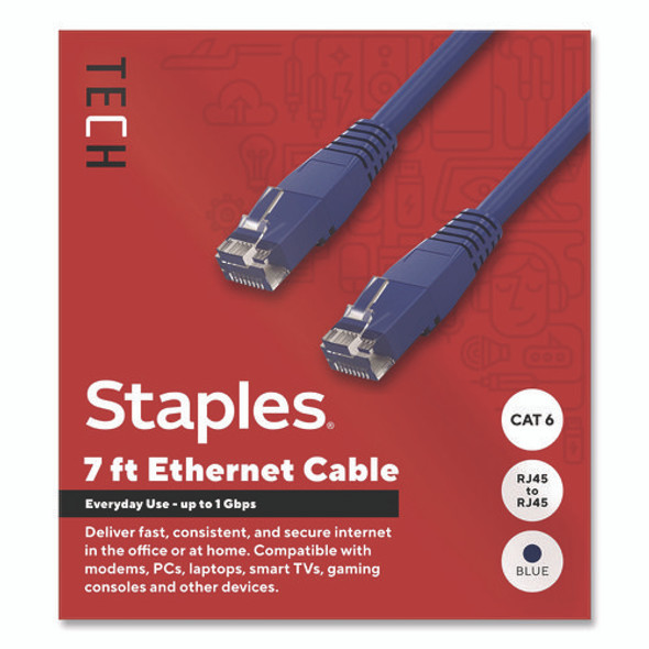 CAT6 Ethernet Cable, 7 ft, Blue