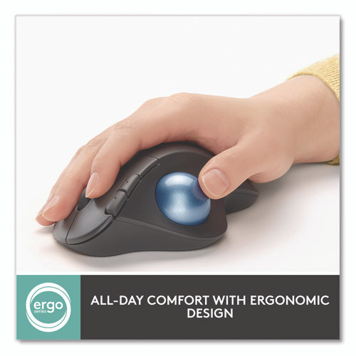 Ergo M575 Trackball, Black, 33 ft, Right Hand Use, Black