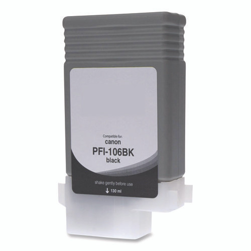 Compatible Black Ink, Replacement for PFI-106 (6621B001AA), 130 mL