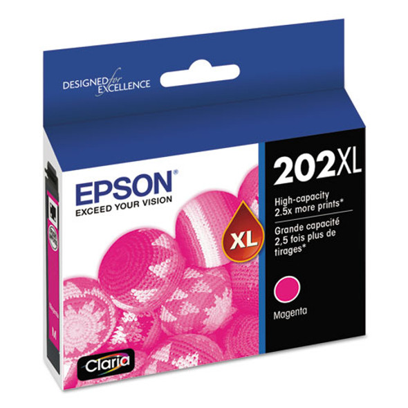 T202XL320-S (202XL) Claria High-Yield Ink, 470 Page-Yield, Magenta