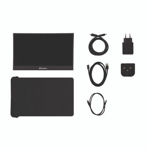 Portable Monitor, 14" Widescreen, IPS Panel, 1920 Pixels x 1080 Pixels, Plastic