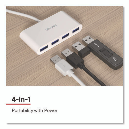 USB 2.0 Hubs, 4-Port, White