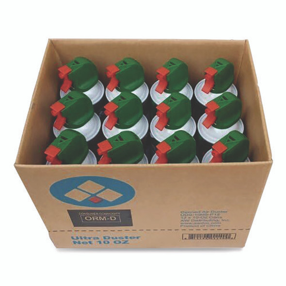Industrial Strength Compressed Air Duster Cleaner, 10 oz Can, 12/Carton