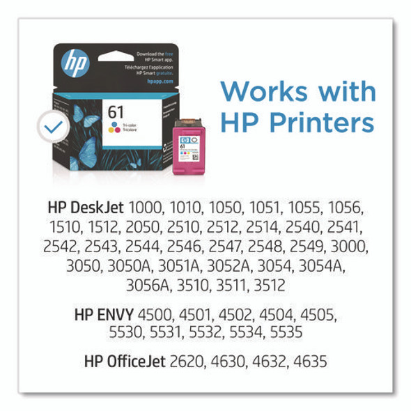 HP 61, (CH562WN) Tri-Color Original Ink Cartridge