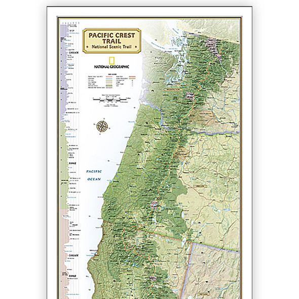 Pacific Crest Trail Map, In Gift Box, 18" x 48" Pacific Crest Trail Map, In Gift Box, 18" x 48"